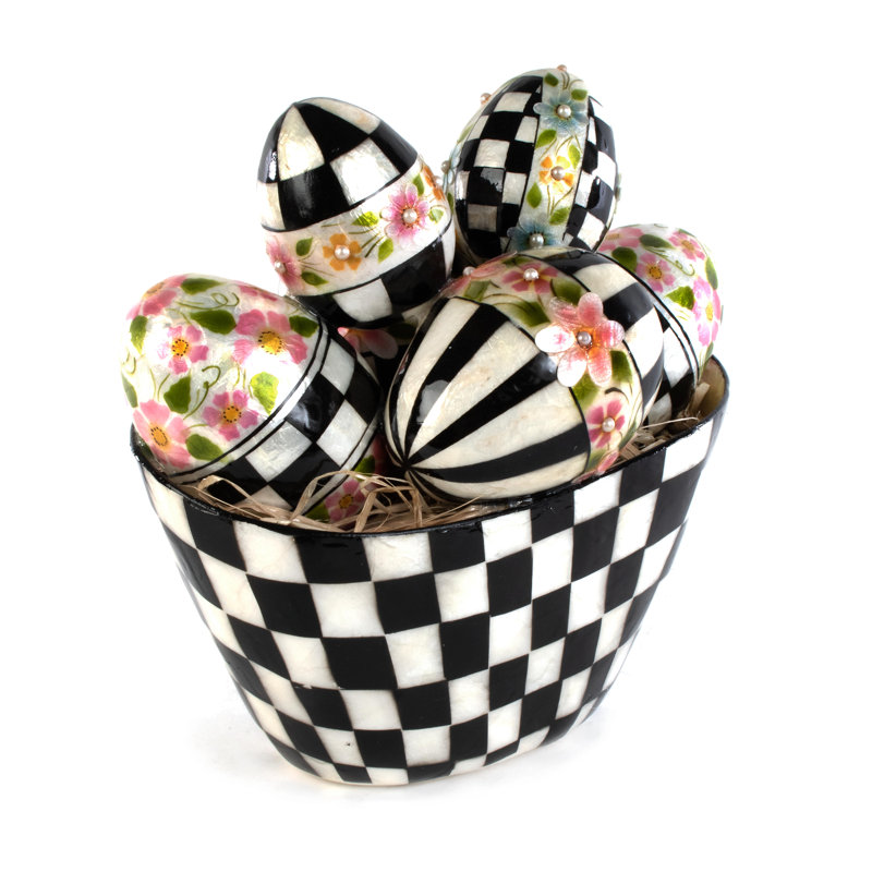 Mackenzie Childs Courtly Check Egg Arrangement & Reviews Wayfair